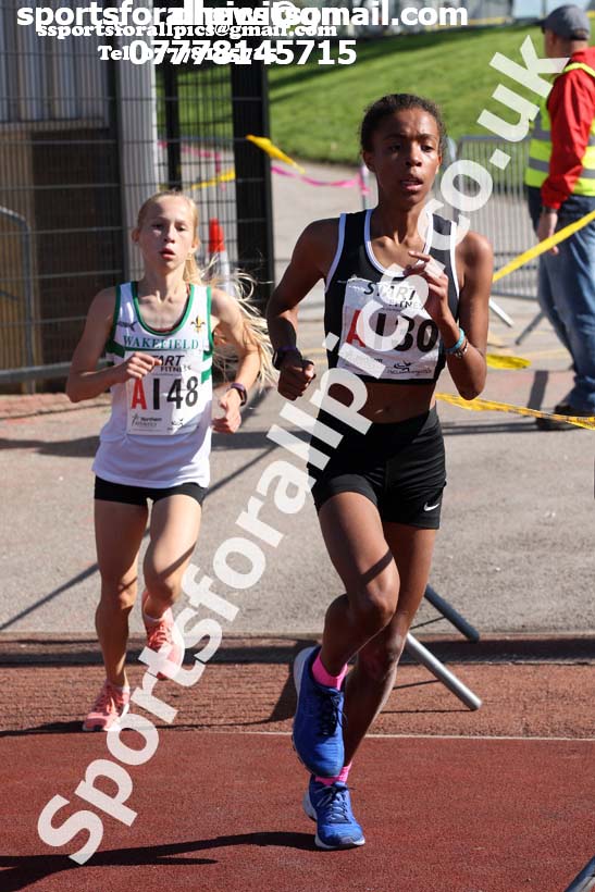 Girls under-13s  Northern 3 Stage Road Relay, SportsCity, Manchester. Photo: David T. Hewitson/Sports for All Pics